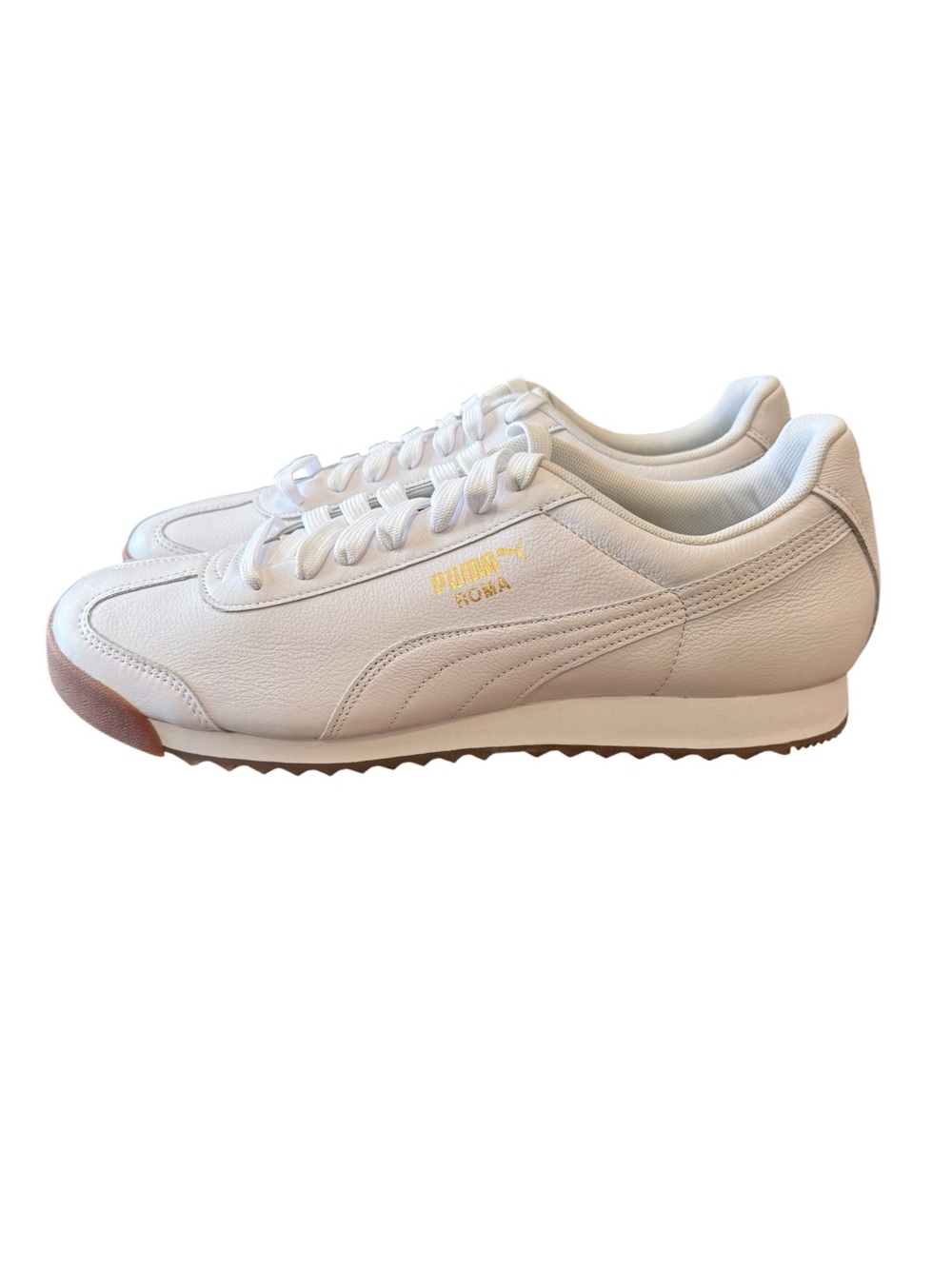 Puma Roma Classic Gum 366408-01 Sneakers White Team Gold Gum NWB Men’s Size 13 - Picture 1 of 7
